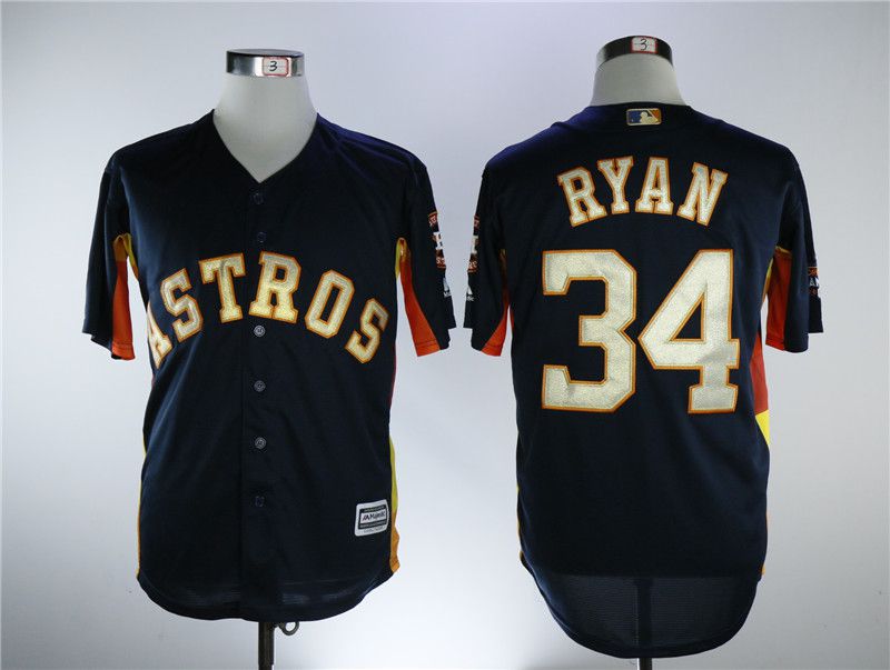 Men Houston Astros #34 Ryan Blue Game Champion Edition MLB Jerseys->->MLB Jersey